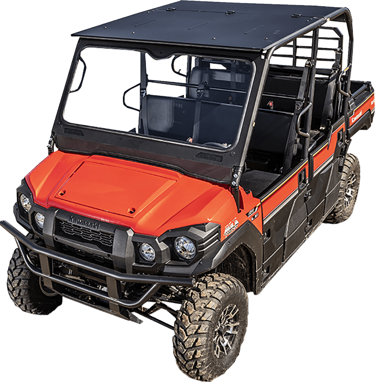 Moose Offroad Mule Pro 28300M Glass Windshield with Dual Vents and Powder-Coated Frame - Kelly Motorsports