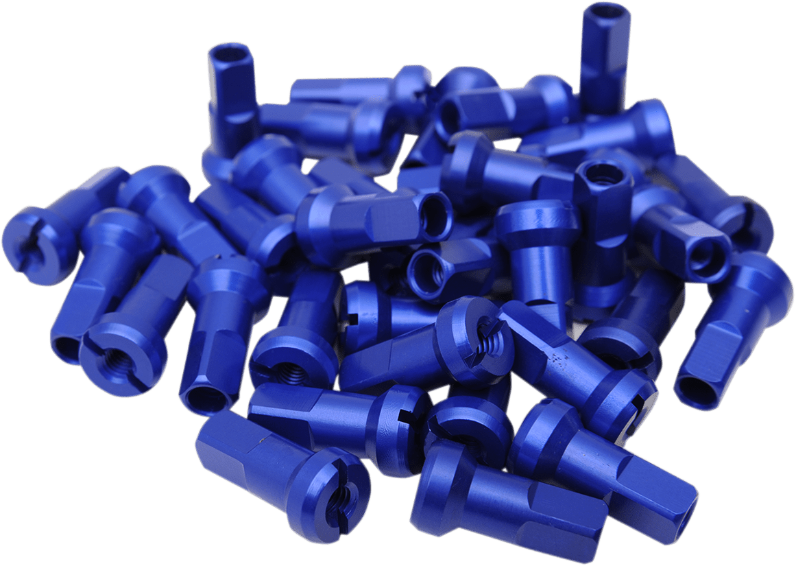 Moose Offroad MX1 Blue 8-Gauge Spoke Nipples Set - Part 24-820 - Kelly Motorsports
