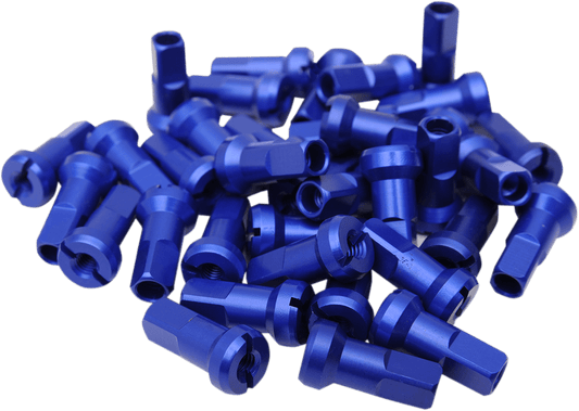 Moose Offroad MX1 Blue 8-Gauge Spoke Nipples Set - Part 24-820 - Kelly Motorsports