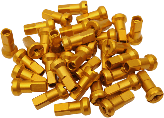 MOOSE OFFROAD MX1 Gold 9 Gauge Spoke Nipples - Set of 36 for Dirt Bikes - Kelly Motorsports