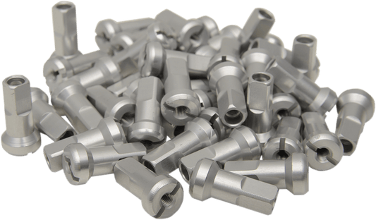 Moose Offroad MX1 Silver 8-Gauge Spoke Nipples – Set of 36 for Dirt Bike Wheels - Kelly Motorsports