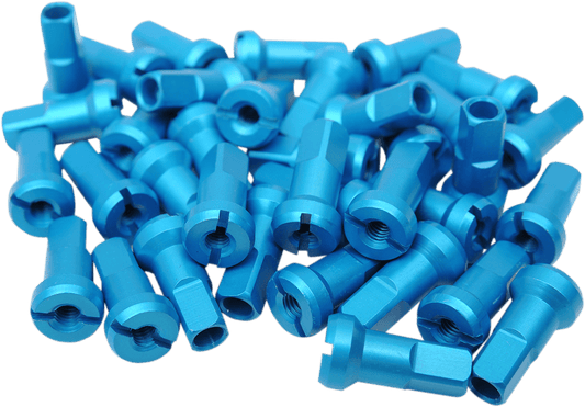 MOOSE Offroad MX1 Spoke Nipples - Lake Blue, 8 Gauge, Set of 36 - Kelly Motorsports