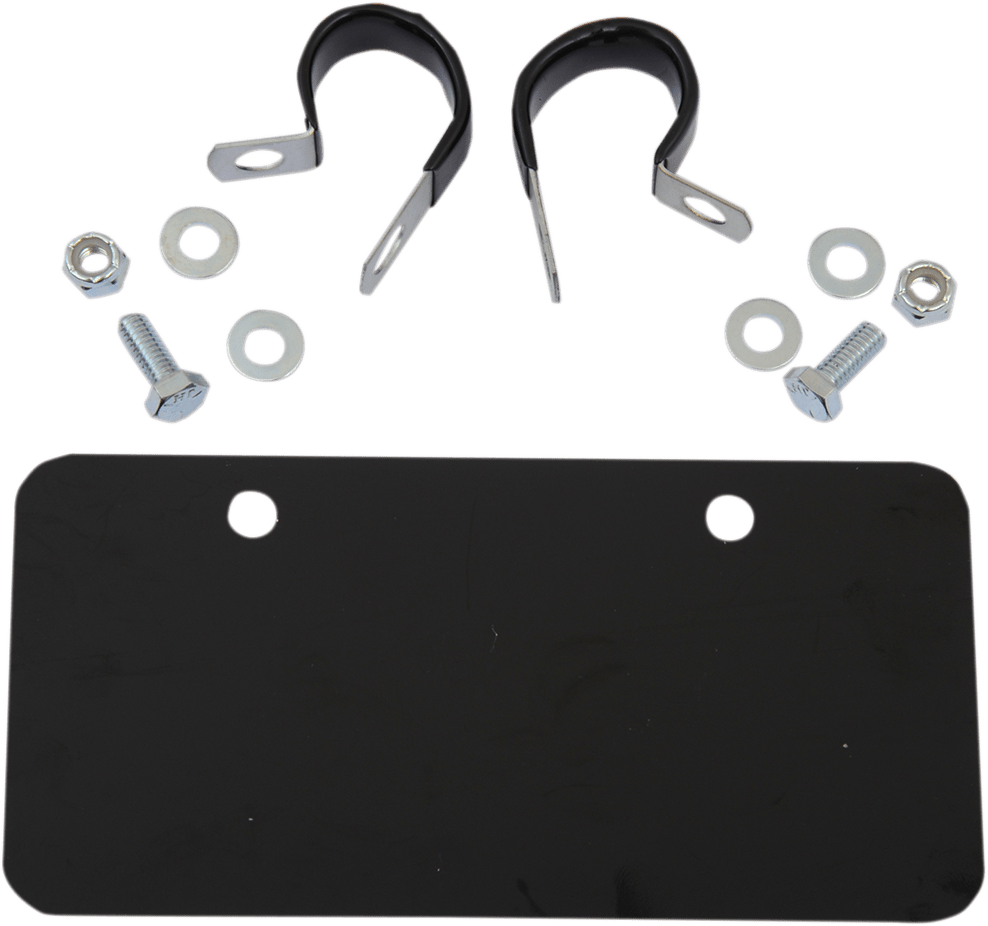 MOOSE OFFROAD P28-6830B Aluminum License Plate Holder with Polished Finish - Kelly Motorsports