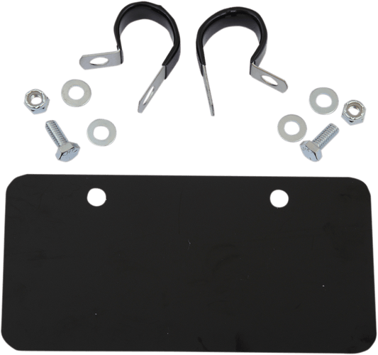 MOOSE OFFROAD P28-6830B Aluminum License Plate Holder with Polished Finish - Kelly Motorsports