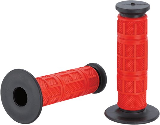 Moose Offroad Qualifier Grips - Full Waffle Red (Part Number: MG-11-RBM) - Kelly Motorsports