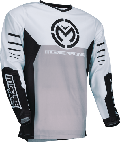Moose Offroad Qualifier® Jersey 5XL Black/White - Durable Performance Riding Apparel - Kelly Motorsports