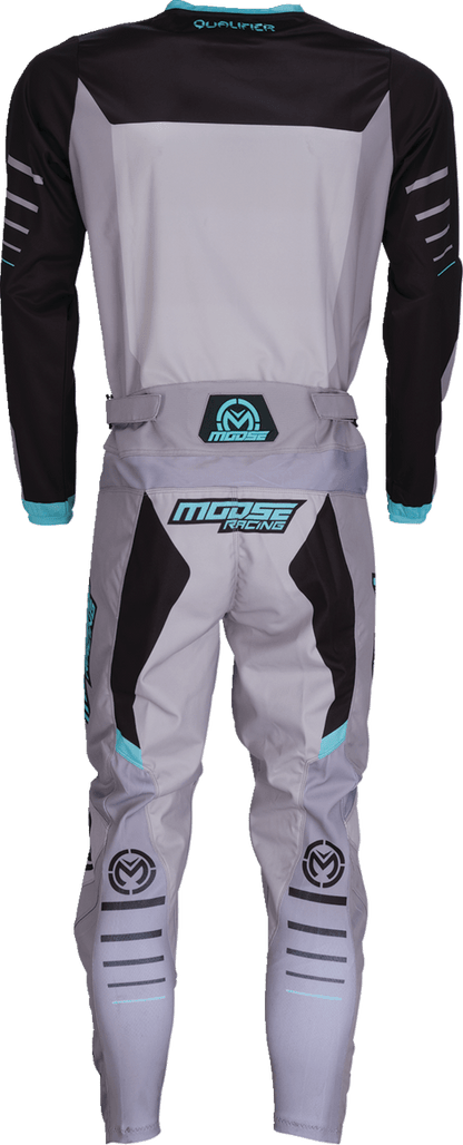 Moose Offroad Qualifier® Pants - Gray/Teal, US 44 (Part No. 2901-11830) - Kelly Motorsports