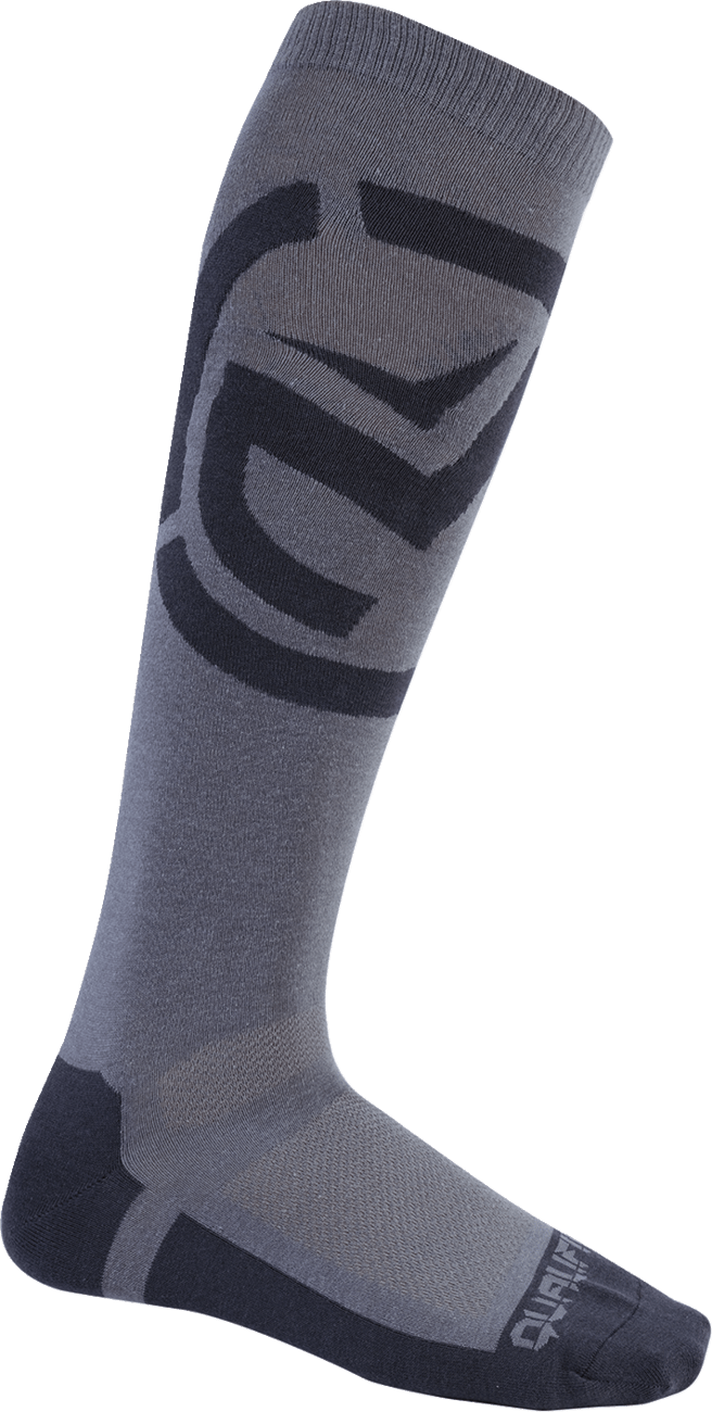 Moose Offroad Qualifier Socks - Black/Gray Large/XL with Quick-Drying COOLMAX® Polyester - Kelly Motorsports