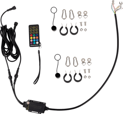 MOOSE Offroad Quick Disconnect Whip Light - 3 ft COB LED with Bluetooth and Remote Control - Part QD-COBBTR-132-PU - Kelly Motorsports