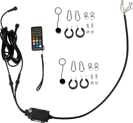 MOOSE Offroad Quick Disconnect Whip Light - 3 ft COB LED with Bluetooth and Remote Control - Part QD-COBBTR-132-PU - Kelly Motorsports