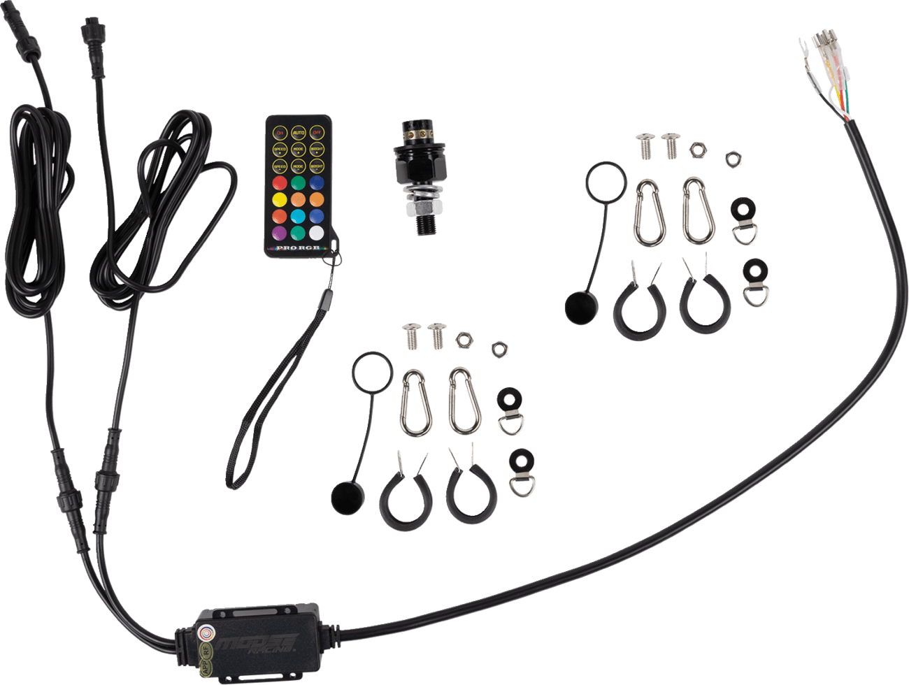 MOOSE OFFROAD Quick Disconnect Whip Light - 4 ft COB LED with Bluetooth and Remote Control QD-COBBTR-142-PU - Kelly Motorsports