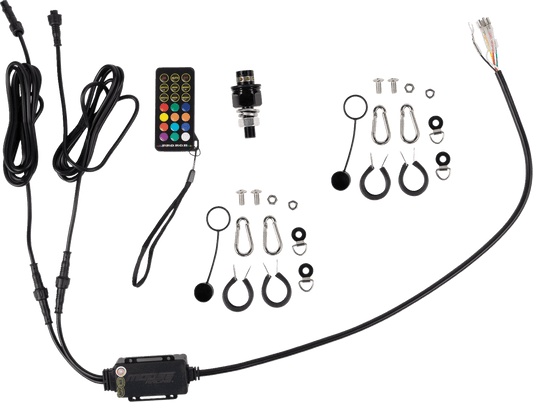 MOOSE OFFROAD Quick Disconnect Whip Light - 4 ft COB LED with Bluetooth and Remote Control QD-COBBTR-142-PU - Kelly Motorsports