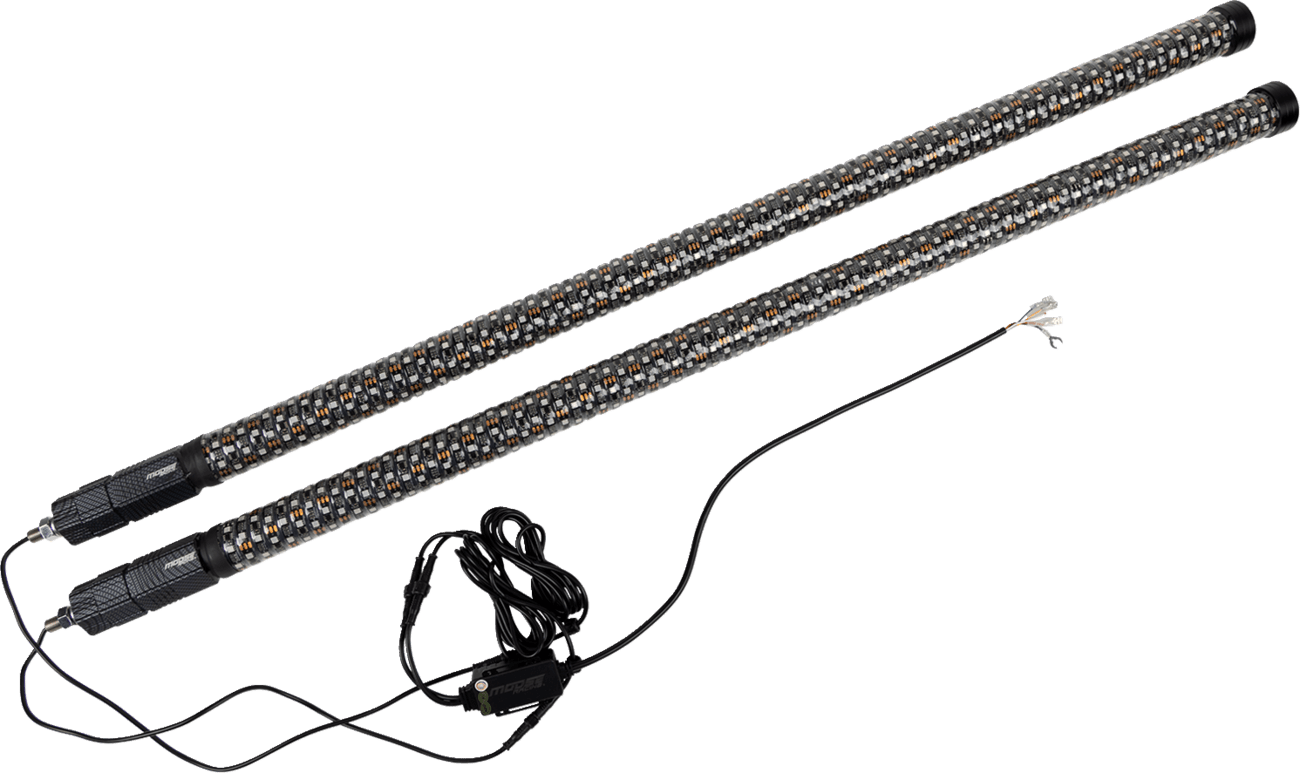 MOOSE OFFROAD Quick Release Whip - 4 ft Pair PQR-CHSBTR1.8-142-PU - Kelly Motorsports