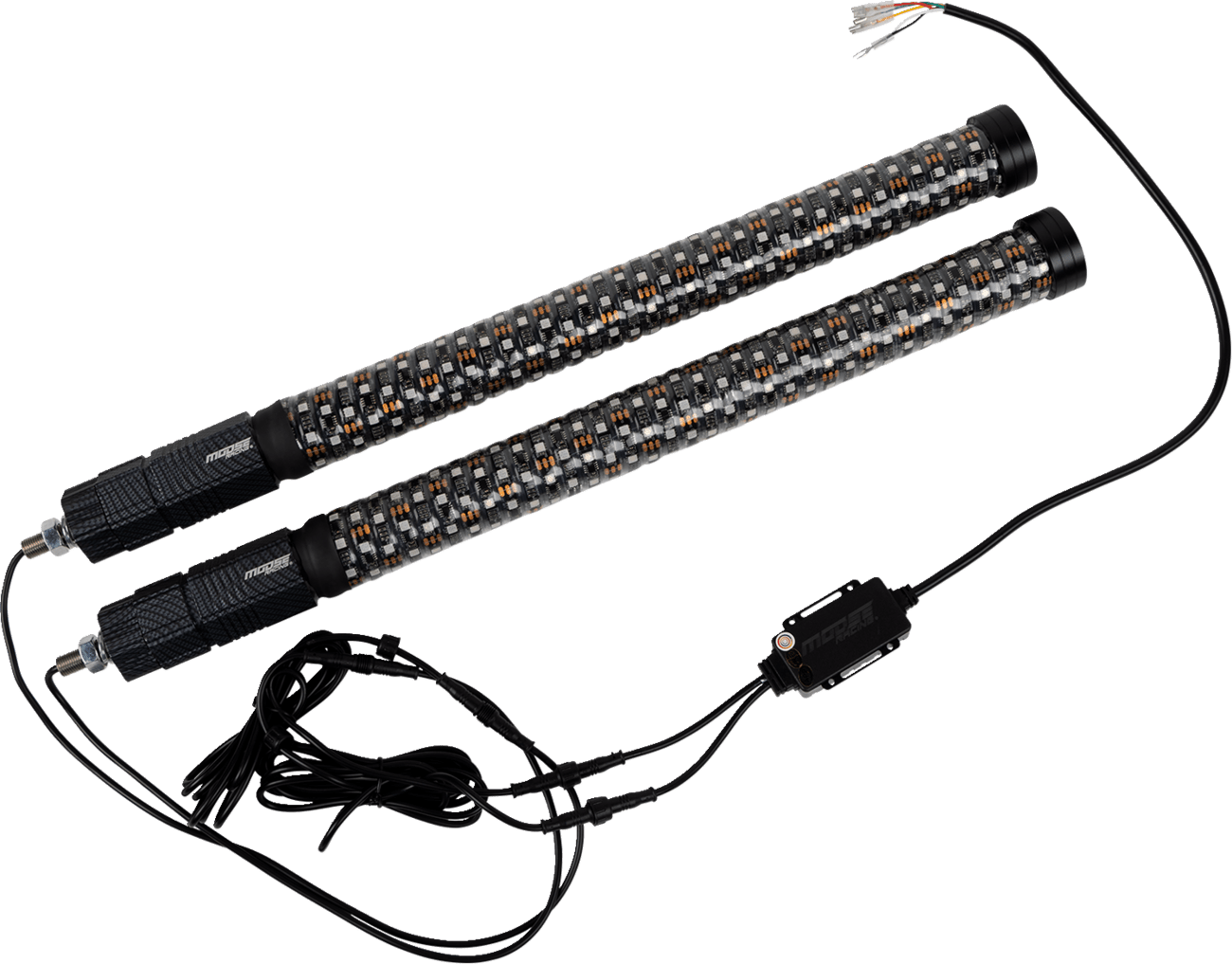 MOOSE OFFROAD Quick Release Whip Pair - 2 ft. Durable LED Offroad Signal Poles PQR-CHSBTR1.8-122-PU - Kelly Motorsports