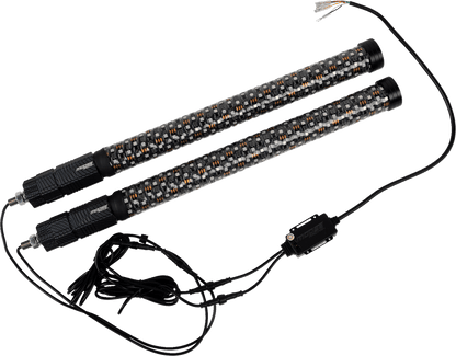 MOOSE OFFROAD Quick Release Whip Pair - 2 ft. Durable LED Offroad Signal Poles PQR-CHSBTR1.8-122-PU - Kelly Motorsports