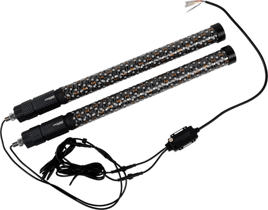 MOOSE OFFROAD Quick Release Whip Pair - 2 ft. Durable LED Offroad Signal Poles PQR-CHSBTR1.8-122-PU - Kelly Motorsports