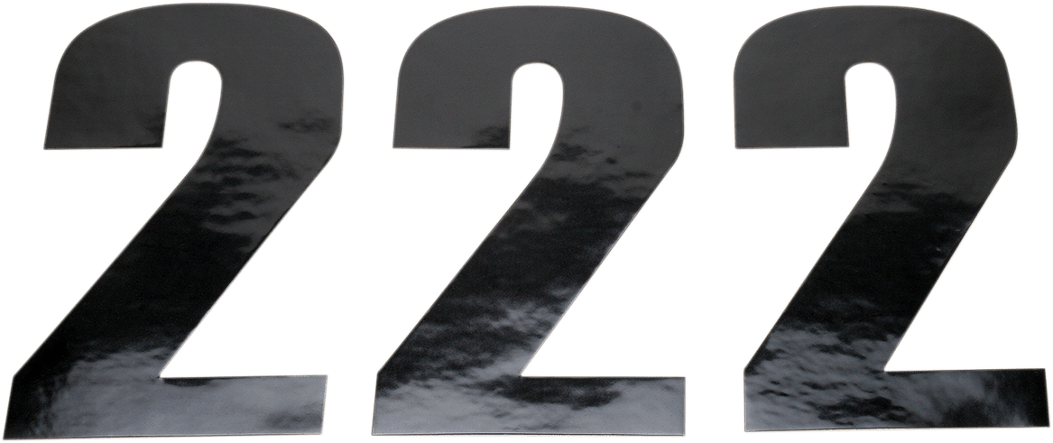 MOOSE OFFROAD Race Number 2 - Black - 4.5 inches, Part Number 80012 - Kelly Motorsports