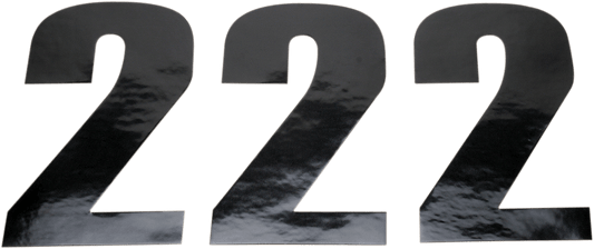 MOOSE OFFROAD Race Number 2 - Black - 4.5 inches, Part Number 80012 - Kelly Motorsports