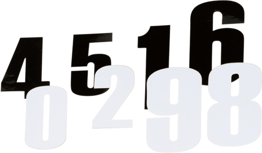 Moose Offroad Race Number 3 - Black, 6-Inch - Part Number 80113 - Kelly Motorsports