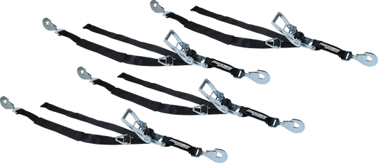 MOOSE OFFROAD Ratcheting Tiedown Pack - 2 inch x 8 foot in Black, Part Number 3920-0536 - Kelly Motorsports