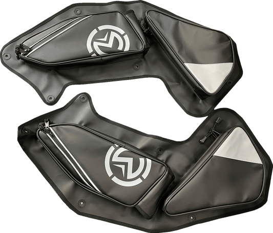 MOOSE OFFROAD Rear Door Bags for Polaris RZR Q15-5007 with Integrated Removable Knee Pads - Kelly Motorsports