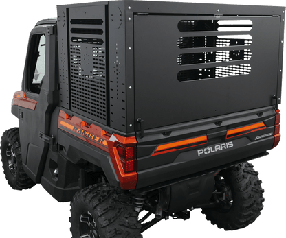 MOOSE OFFROAD Rear Enclosure for Polaris Ranger 3056PF - Durable Steel Bed Cover with Optional Drop-In Top Basket and Winging Door - Kelly Motorsports