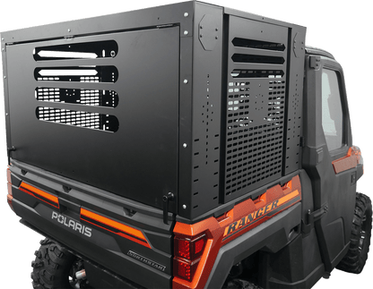 MOOSE OFFROAD Rear Enclosure for Polaris Ranger 3056PF - Durable Steel Bed Cover with Optional Drop-In Top Basket and Winging Door - Kelly Motorsports
