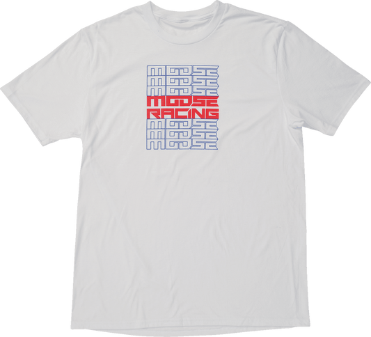 Moose Offroad Recurrence T-Shirt in White, XL - Comfortable Polyester Cotton Rayon Blend - Kelly Motorsports
