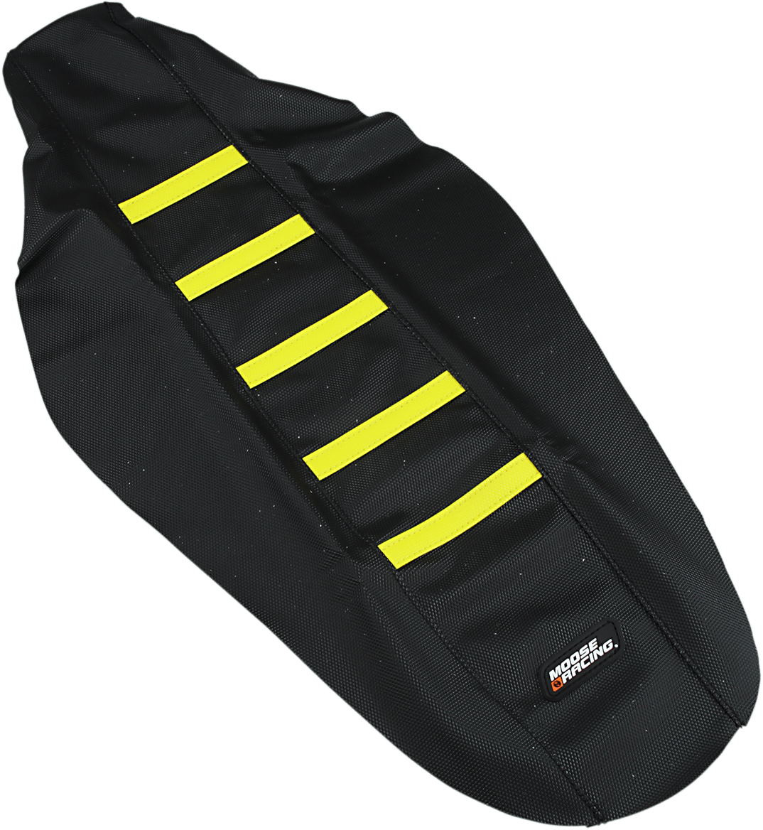 Moose Offroad Ribbed Seat Cover for Suzuki RMZ250/450 (2018-2024) – Black with Yellow Ribs, Part Number RMZ45018-335 - Kelly Motorsports