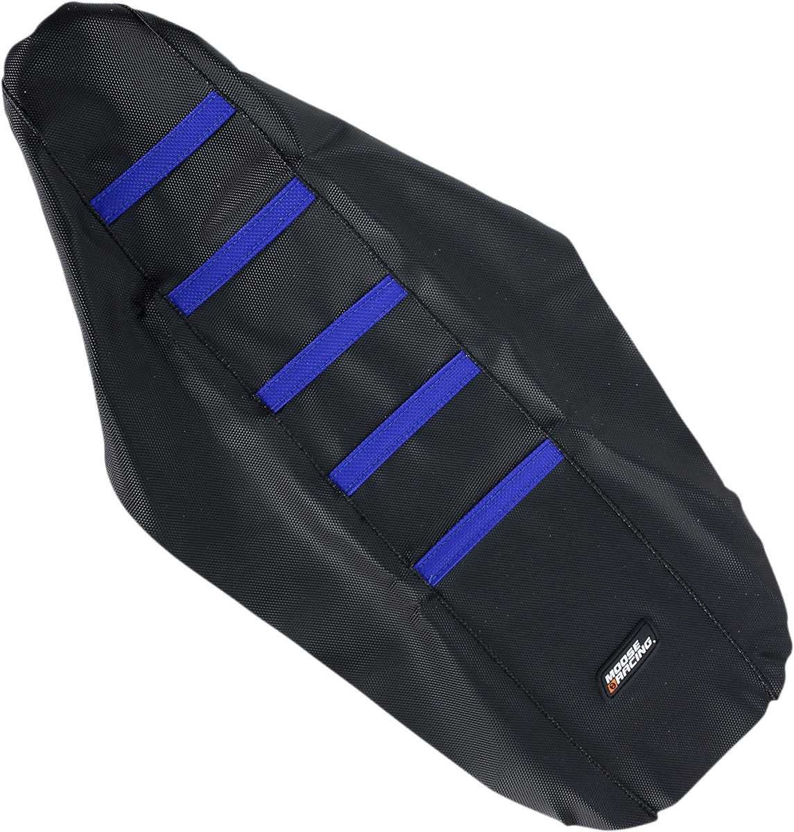 MOOSE OFFROAD Ribbed Seat Cover for Yamaha YZ250/450 (2003-2005) - Black with Blue Ribs, Part YZF25003-332RT - Kelly Motorsports