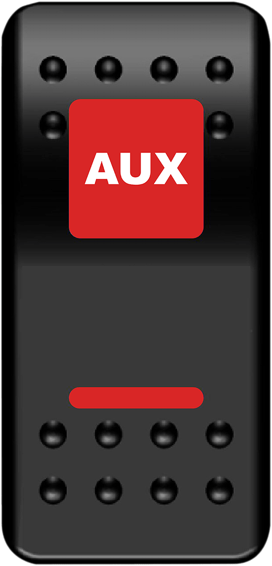 MOOSE OFFROAD Rocker Switch - Auxiliary Power - Red AUX-PWR-R - Kelly Motorsports