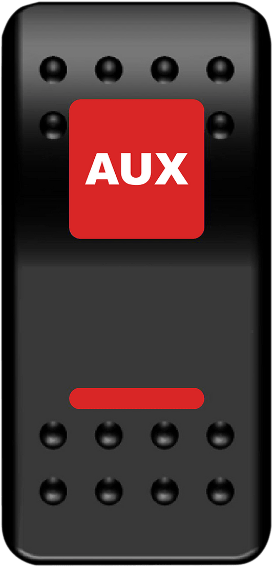MOOSE OFFROAD Rocker Switch - Auxiliary Power - Red AUX-PWR-R - Kelly Motorsports