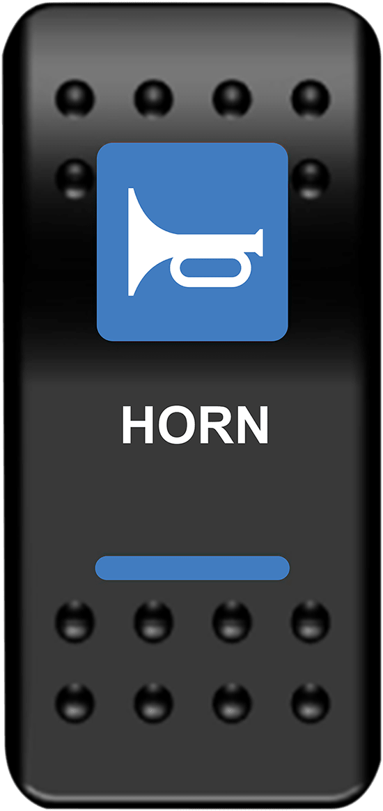 Moose Offroad Rocker Switch - Horn - Blue HRN-PWR for Night Riding and Dash Compatibility - Kelly Motorsports