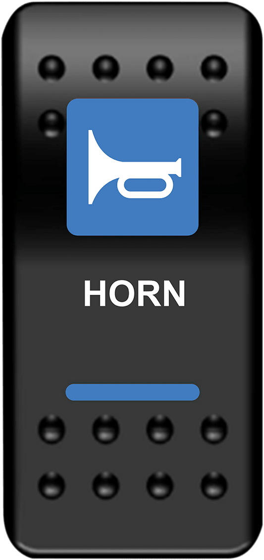 Moose Offroad Rocker Switch - Horn - Blue HRN-PWR for Night Riding and Dash Compatibility - Kelly Motorsports