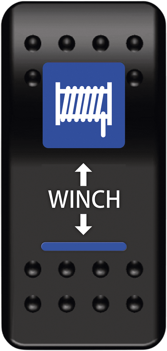 MOOSE OFFROAD Rocker Switch - Winch WN-I-O for Night Riding and Off-Road Vehicles - Kelly Motorsports
