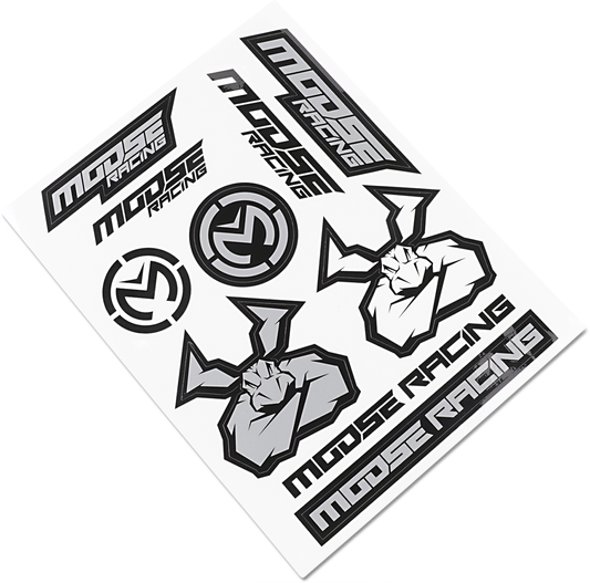 Moose Offroad S2 Decal - Moose Racing Black and Silver 4320-2205 - Kelly Motorsports