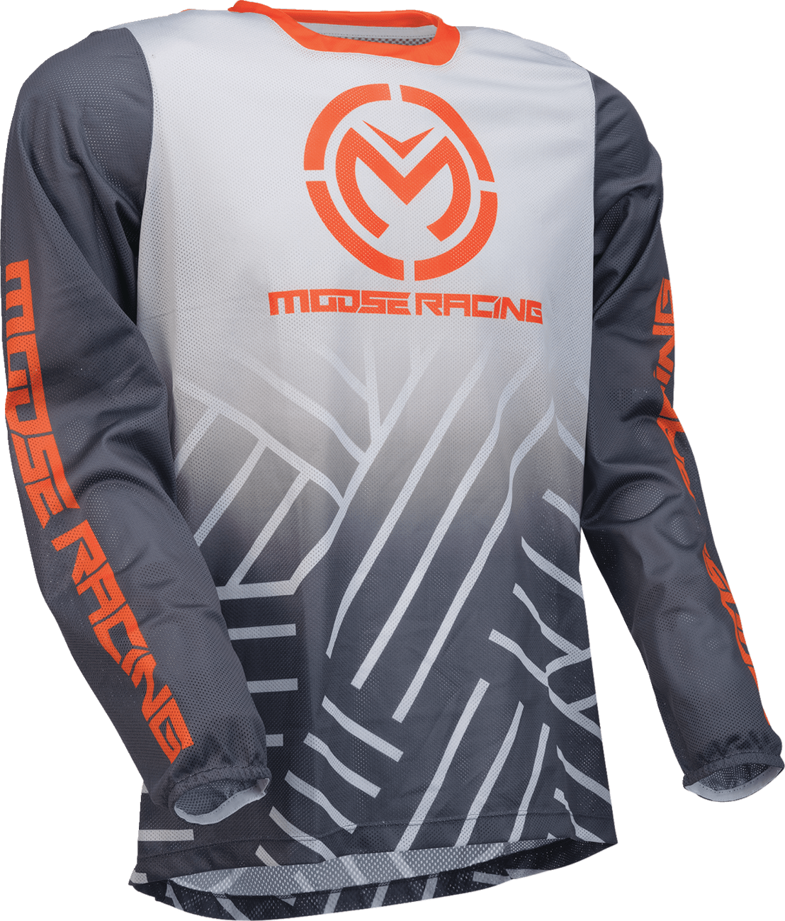 MOOSE OFFROAD Sahara Jersey - Gray and Orange, Small, Lightweight Polyester Mesh with Performance-Enhancing Airflow - Kelly Motorsports