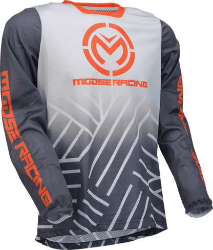 MOOSE OFFROAD Sahara Jersey - Gray and Orange, Small, Lightweight Polyester Mesh with Performance-Enhancing Airflow - Kelly Motorsports