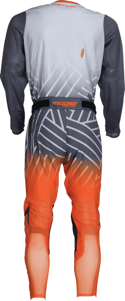 MOOSE OFFROAD Sahara Jersey - Gray and Orange, Small, Lightweight Polyester Mesh with Performance-Enhancing Airflow - Kelly Motorsports