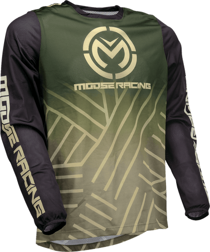 Moose Offroad Sahara Jersey - Green/Black, Small - Performance Motocross Gear - Kelly Motorsports