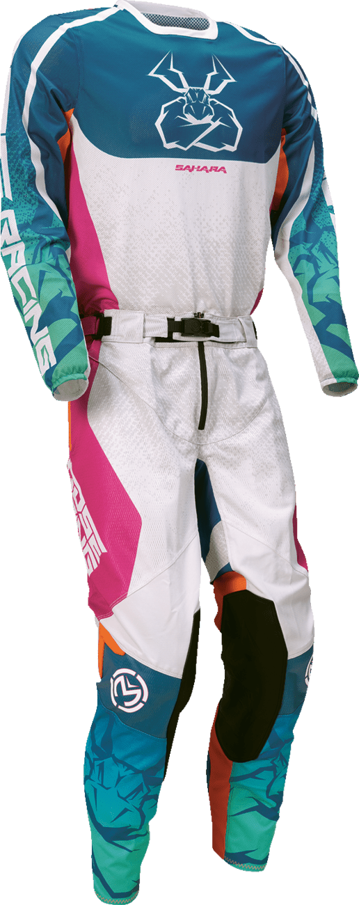 MOOSE OFFROAD Sahara Jersey - Teal, Orange & Pink - XS - Part Number 2910-8338 - Kelly Motorsports