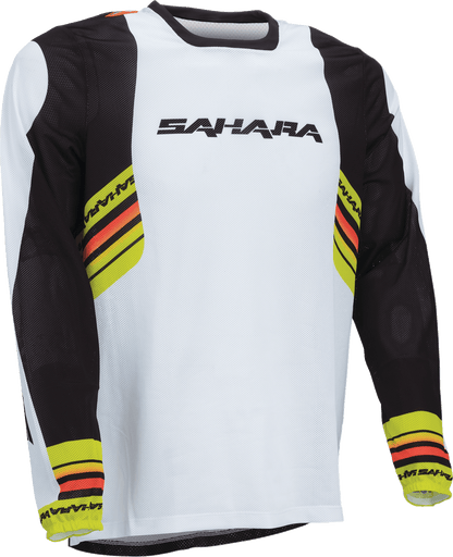 Moose Offroad Sahara Jersey White/Black XL - Performance Ventilated Offroad Riding Shirt - Kelly Motorsports