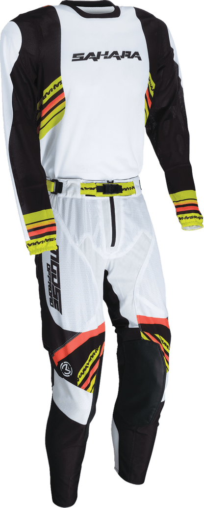 Moose Offroad Sahara Jersey White/Black XL - Performance Ventilated Offroad Riding Shirt - Kelly Motorsports