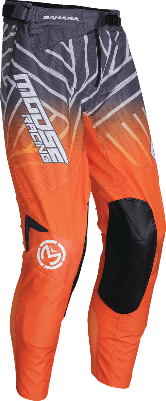Moose Offroad Sahara Pants - Gray/Orange, US 28, Part 2901-11444 - Kelly Motorsports