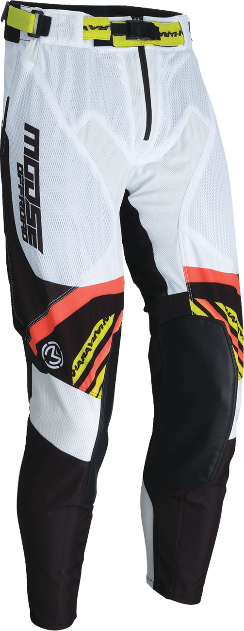 Moose Offroad Sahara Pants - White/Black US 28 Slim, Part Number 2901-12891 - Kelly Motorsports