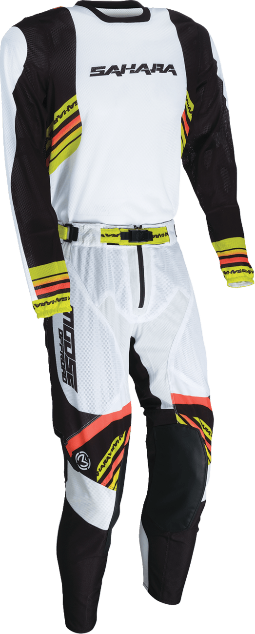 Moose Offroad Sahara Pants - White/Black US 28 Slim, Part Number 2901-12891 - Kelly Motorsports