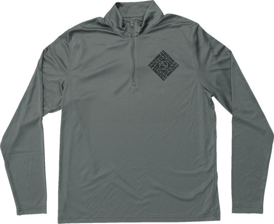 MOOSE OFFROAD Spin Sync Quarter Zip Pullover - Gray - Small 3050-6969 - Kelly Motorsports