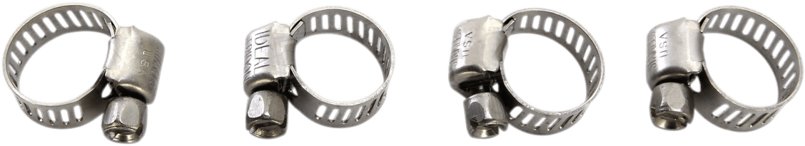 MOOSE OFFROAD Stainless Steel Hose Clamp 114-6405, 7-17 mm, 4-Pack - Kelly Motorsports
