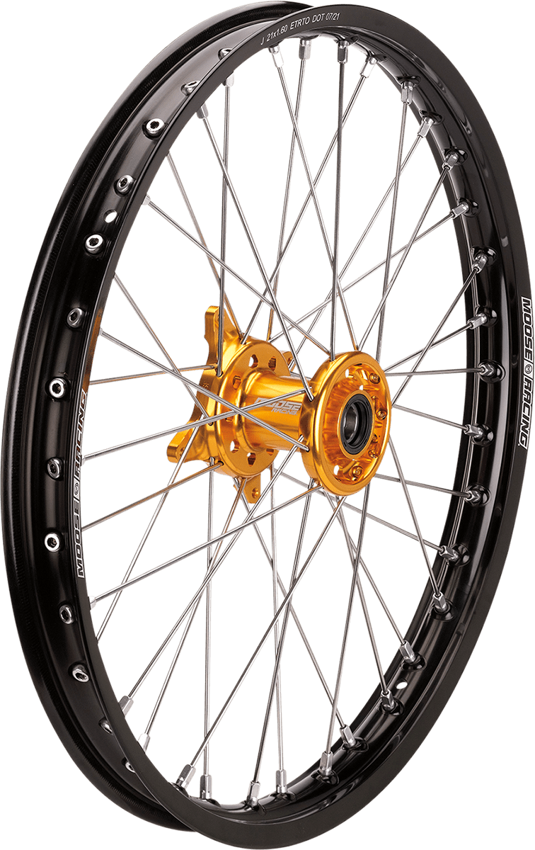 Moose Offroad SX-1 Front Wheel Assembly for Sherco CF-16021BKBU – 21x1.6 Black Wheel with Blue Hub - Kelly Motorsports