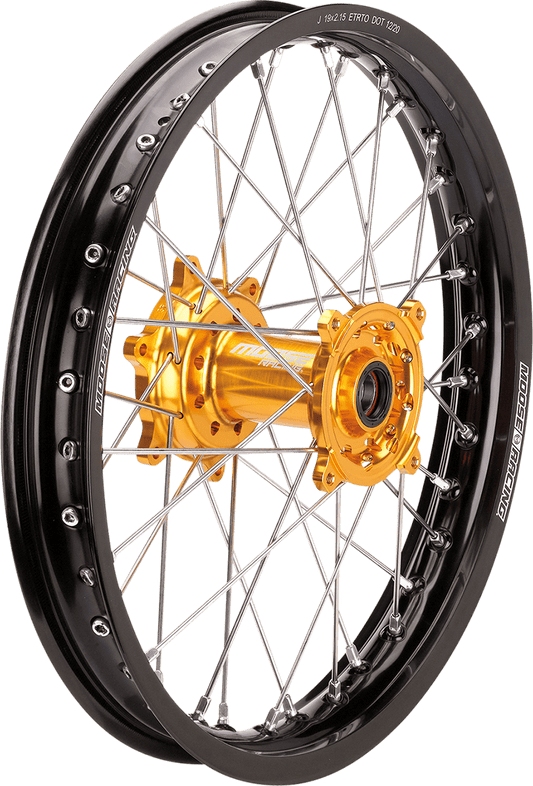Moose Offroad SX-1 Rear Wheel Assembly for Suzuki RM-Z 250/450 - 19x2.15 Black Wheel with Gold Hub, Part SR-21519-BKGD - Kelly Motorsports